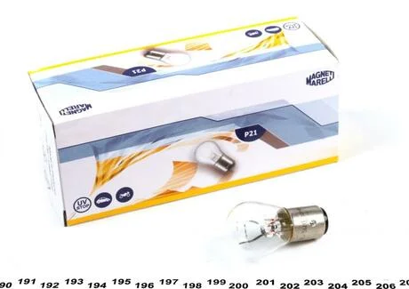 Автолампа P21/5W BAY15d 5 W 21 W прозора MAGNETI MARELLI 008528100000