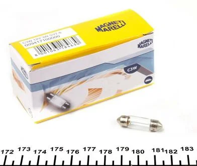 Автолампа C3W SV7-8 3 W прозора MAGNETI MARELLI 009417100000