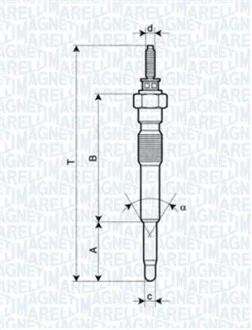Свічка розжарення MAGNETI MARELLI 062900068304