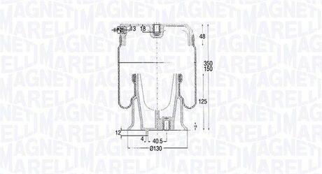 Пневмоподушка гумометалева MAGNETI MARELLI 204241CFG