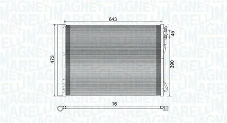 Радиатор кондиционера MAGNETI MARELLI 350203781000