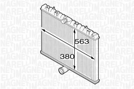 Радіатор основний FIAT Scudo 07-16; PEUGEOT Expert 07-16; CITROEN Jumpy 07-16 MAGNETI MARELLI 350213127300