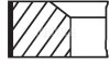 Комплект поршневих кілець з 3 шт... MAHLE / KNECHT 00140N1 (фото 1)