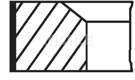 Комплект поршневих кілець з 3 шт... MAHLE / KNECHT 00140N1