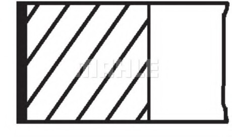 Комплект поршневых колец SEAT/VW "1,4TSI "05>> M02808N2 MAHLE / KNECHT 02808N2 (фото 1)