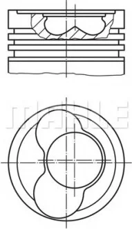 Поршень 05 3-4 циліндр MAHLE / KNECHT 030 66 02