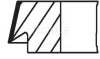 Комплект поршневых колец AUDI "2,4 "98-05 M MAHLE / KNECHT 03079N0 (фото 2)