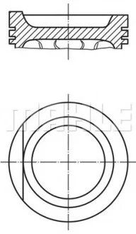 Поршень двигуна AUDI 83,01 2E/AAD/ABK 2,0 8V (Mahle) MAHLE / KNECHT 034 99 01