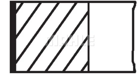 Комплект поршневих кілець з 3 шт... MAHLE / KNECHT 03964N0