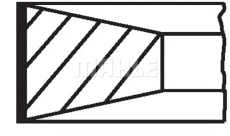 Кільця поршневі (1cyl). R.V.I MAHLE / KNECHT 209 53 V0