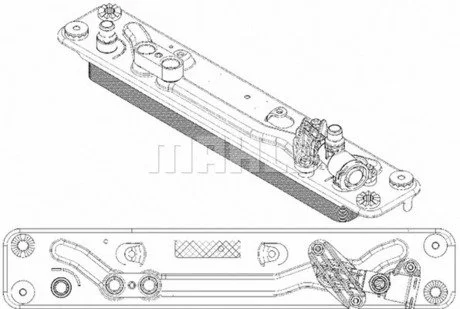Радіатор масла АКПП E70/E71/E72 (Premium Line! OE) MAHLE / KNECHT CLC 182 000P