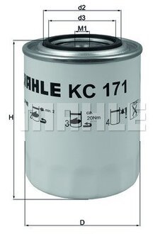 Фильтр топливный Mahle Iveco, Ford MAHLE / KNECHT KC171
