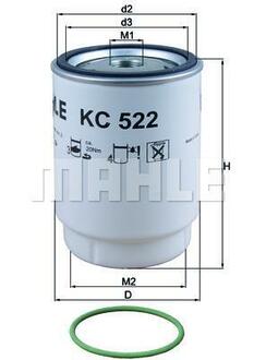 Фильтр топливный MAHLE / KNECHT KC 522D