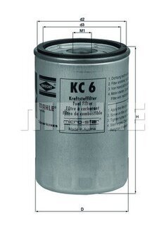Фильтр топливный Mahle KHD MAHLE / KNECHT KC6