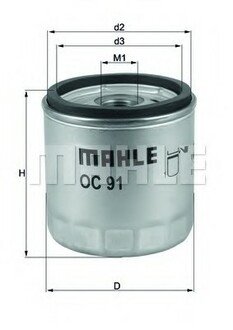 Масляный фильтр MAHLE / KNECHT OC91D1 (фото 1)