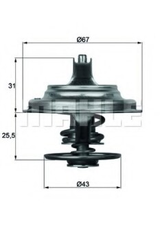 Термостат с прокладкой MAHLE / KNECHT TX 23 75D