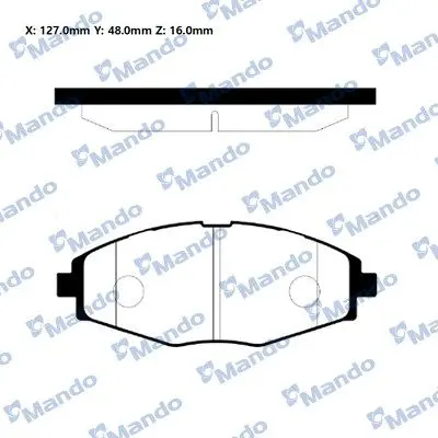 Колодки гальм. диск. DAEWOO LANOS 1.5 передн. (вир-во Mando) MANDO RMPD06NS (фото 1)