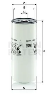 Фільтр паливний MANN WDK 11 102/24