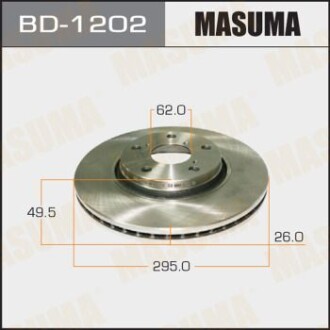 Диск гальмівний (Кратно 2 шт) MASUMA BD1202