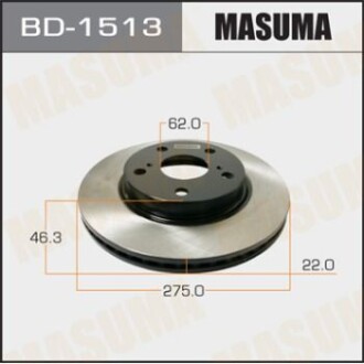 Диск гальмівний (Кратно 2 шт) MASUMA BD1513