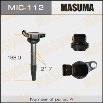 Котушка запалювання 1ZRFE, 2ZRFE, NZE14#ZRE14#NZE15#NCP11# (MIC-112) MASUMA MIC112