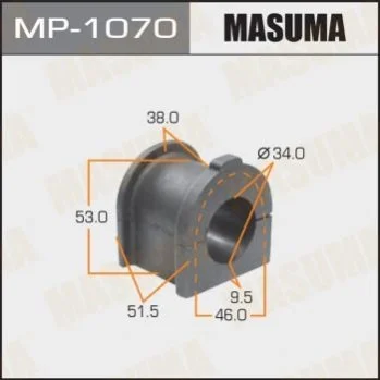 Втулка стабилизатора переднего Toyota Land Cruiser (09-) (Кратно 2 шт) MASUMA MP1070 (фото 1)
