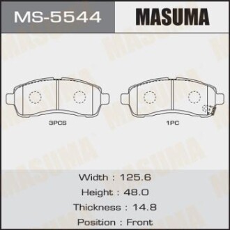 Колодка тормозная MASUMA MS5544