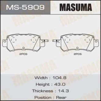 Колодки дискового тормоза MASUMA MS5909