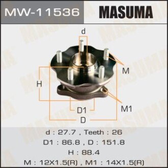 Ступица колеса MASUMA MW11536