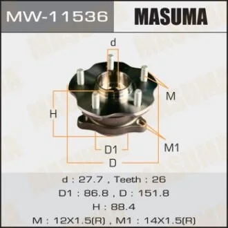 Маточина колеса MASUMA MW11536