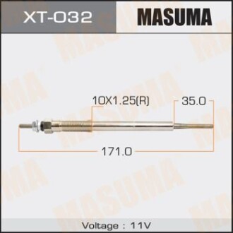 Свеча накала PT-157.11V /1KZ-FTVTOYOTA YARIS MASUMA XT032