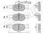 Комплект тормозных колодок (дисковых).) Metelli 22-0079-0 (фото 1)