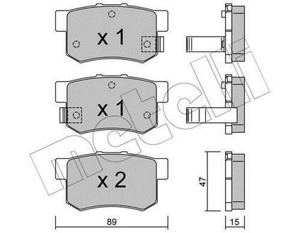 Комплект тормозных колодок Metelli 22-0173-0 (фото 1)