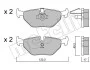 Комплект гальмівних колодок з 4 шт. дисків Metelli 22-0210-0 (фото 9)