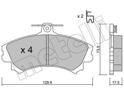 Колодки дискового тормоза Metelli 2202161