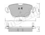 Комплект тормозных колодок из 4 шт. дисков Metelli 22-0319-0 (фото 2)