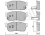 Комплект тормозных колодок (дисковых).) Metelli 22-0415-0 (фото 1)