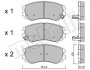 Комплект гальмівних колодок з 4 шт. дисків Metelli 22-0503-0 (фото 2)