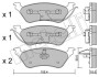 Комплект тормозных колодок (дисковых).) Metelli 22-0625-0 (фото 1)