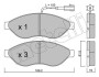 Комплект тормозных колодок из 4 шт. дисков Metelli 22-0708-0 (фото 1)