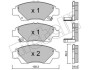 Комплект тормозных колодок (дисковых).) Metelli 22-0865-0 (фото 1)