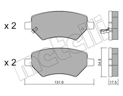 Комплект тормозных колодок (дисковых).) Metelli 22-1049-0