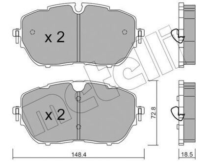 Комплект тормозных колодок (дисковых).) Metelli 22-1105-0