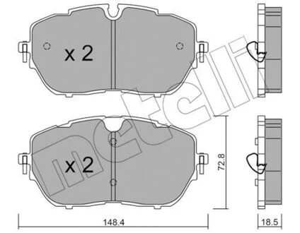 Комплект гальмівних колодок.).) Metelli 22-1105-0