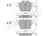 Комплект тормозных колодок (дисковых).) Metelli 22-1135-0 (фото 1)