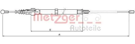 Трос ручного тормоза METZGER 107505
