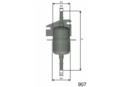 Фільтр паливний Fiat Palio 11I,14 SPI,16I 7/97->,Siena 1 MISFAT E105