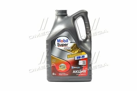 Масло моторне SUPER 3000 XE 5W-30 5л. MOBIL 156156