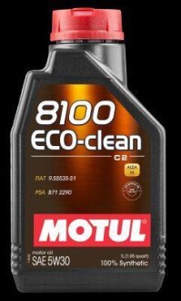 Масло моторное 8100 ECO-CLEAN 5W30, 1L MOTUL 101542 (фото 1)