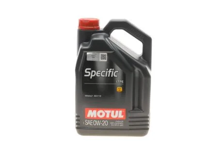Олива моторна 100% синтетична д/авто /SPECIFIC 17 FE SAE 0W20 (5L)/109950 MOTUL 102406